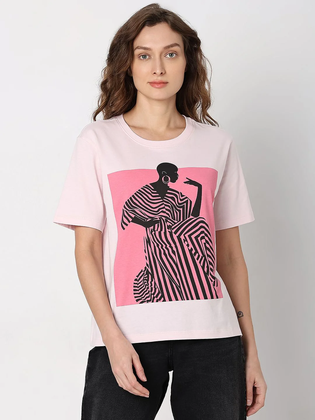 Lilac Graphic Print T-Shirt - Image 2