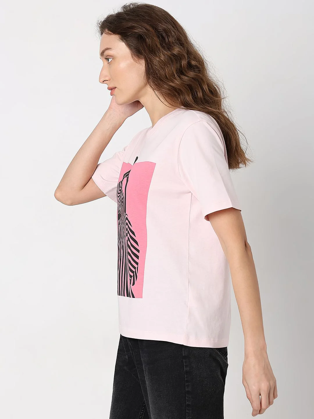 Lilac Graphic Print T-Shirt - Image 3