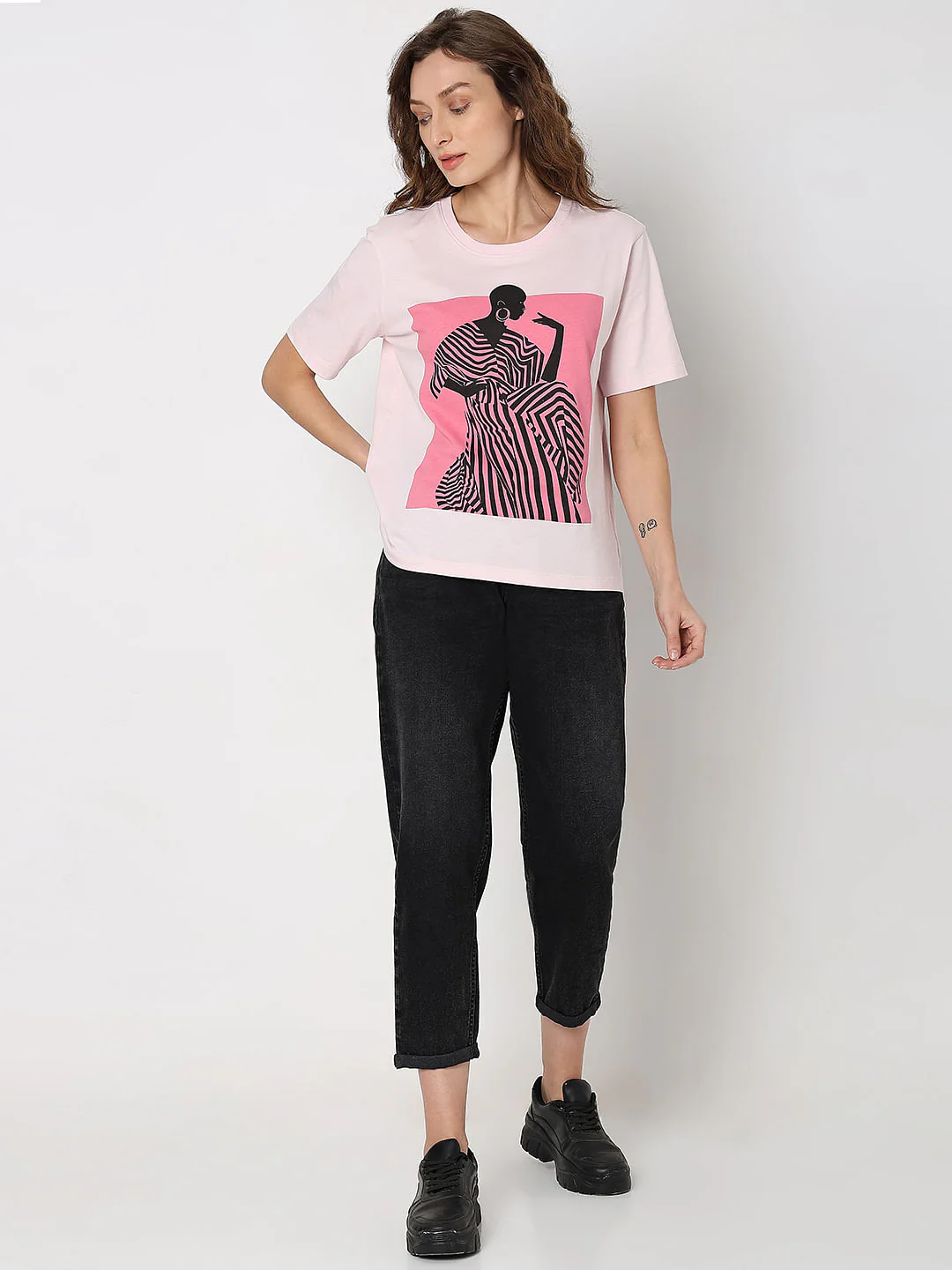 Lilac Graphic Print T-Shirt - Image 5