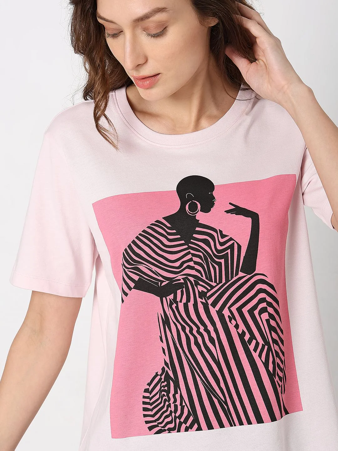 Lilac Graphic Print T-Shirt - Image 6
