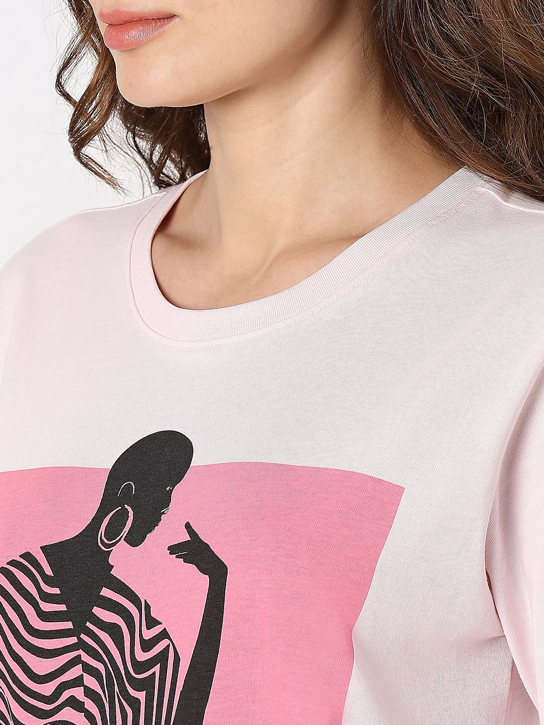 Lilac Graphic Print T-Shirt - Image 8
