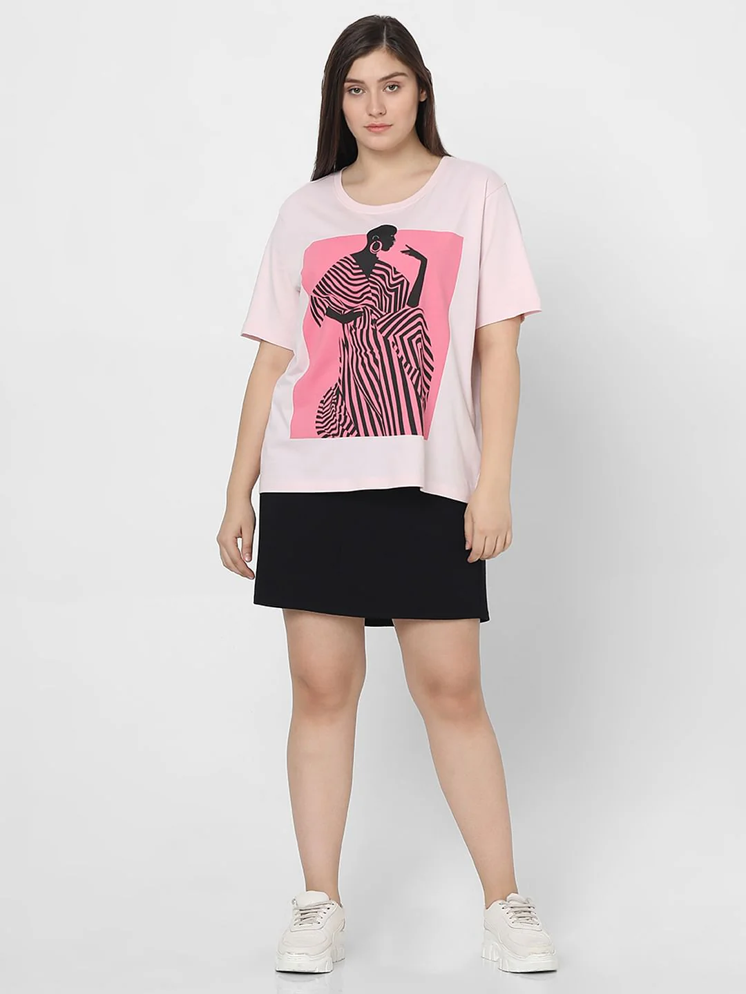 Curve Lilac Graphic Print T-Shirt - Image 5