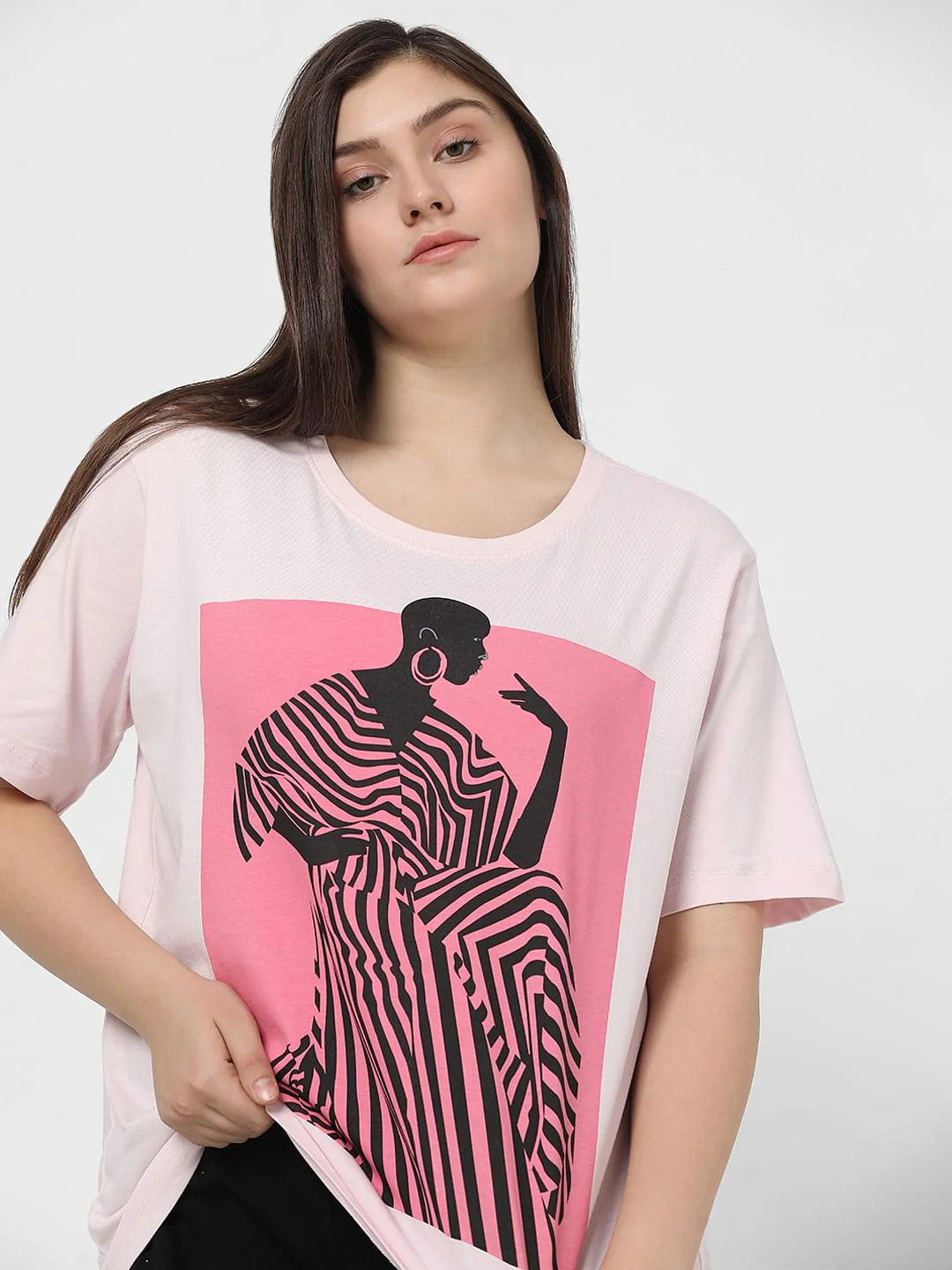 Curve Lilac Graphic Print T-Shirt - Image 8