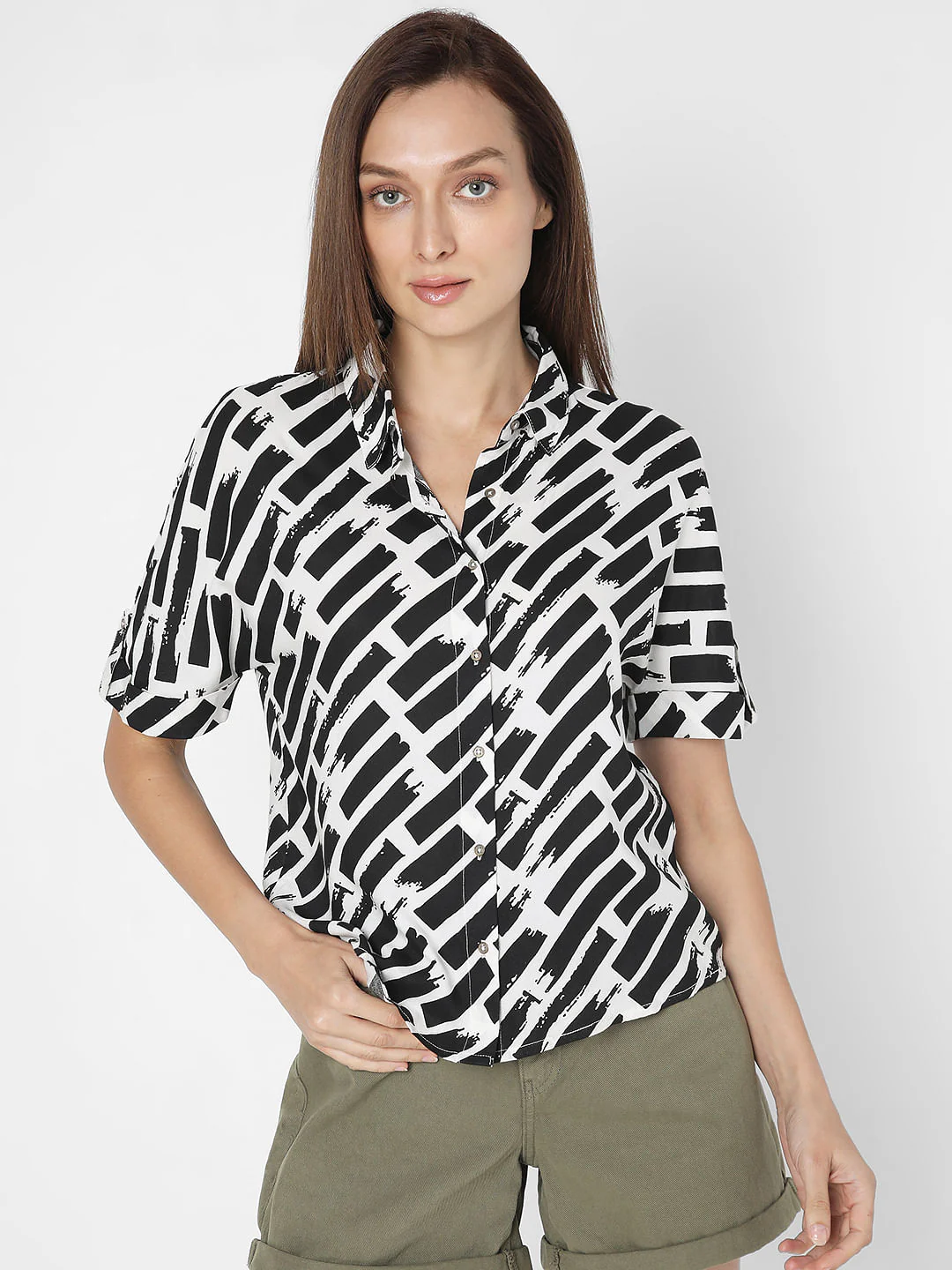White Monochrome Shirt - Image 2
