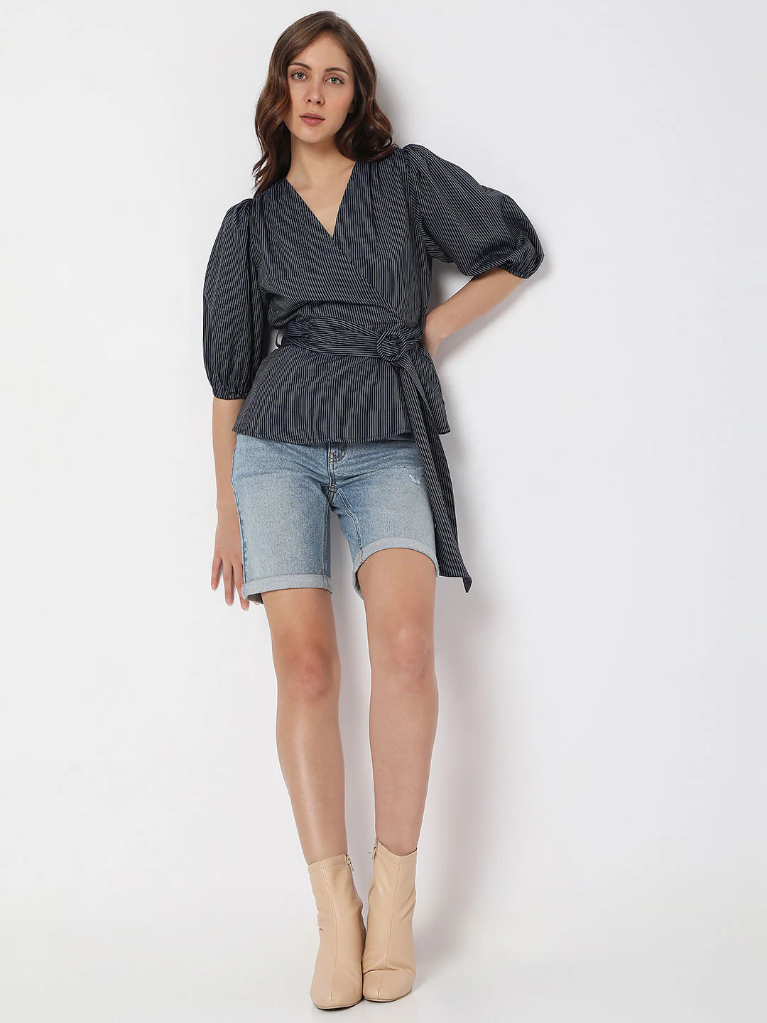 Navy Blue Striped Top - Image 5