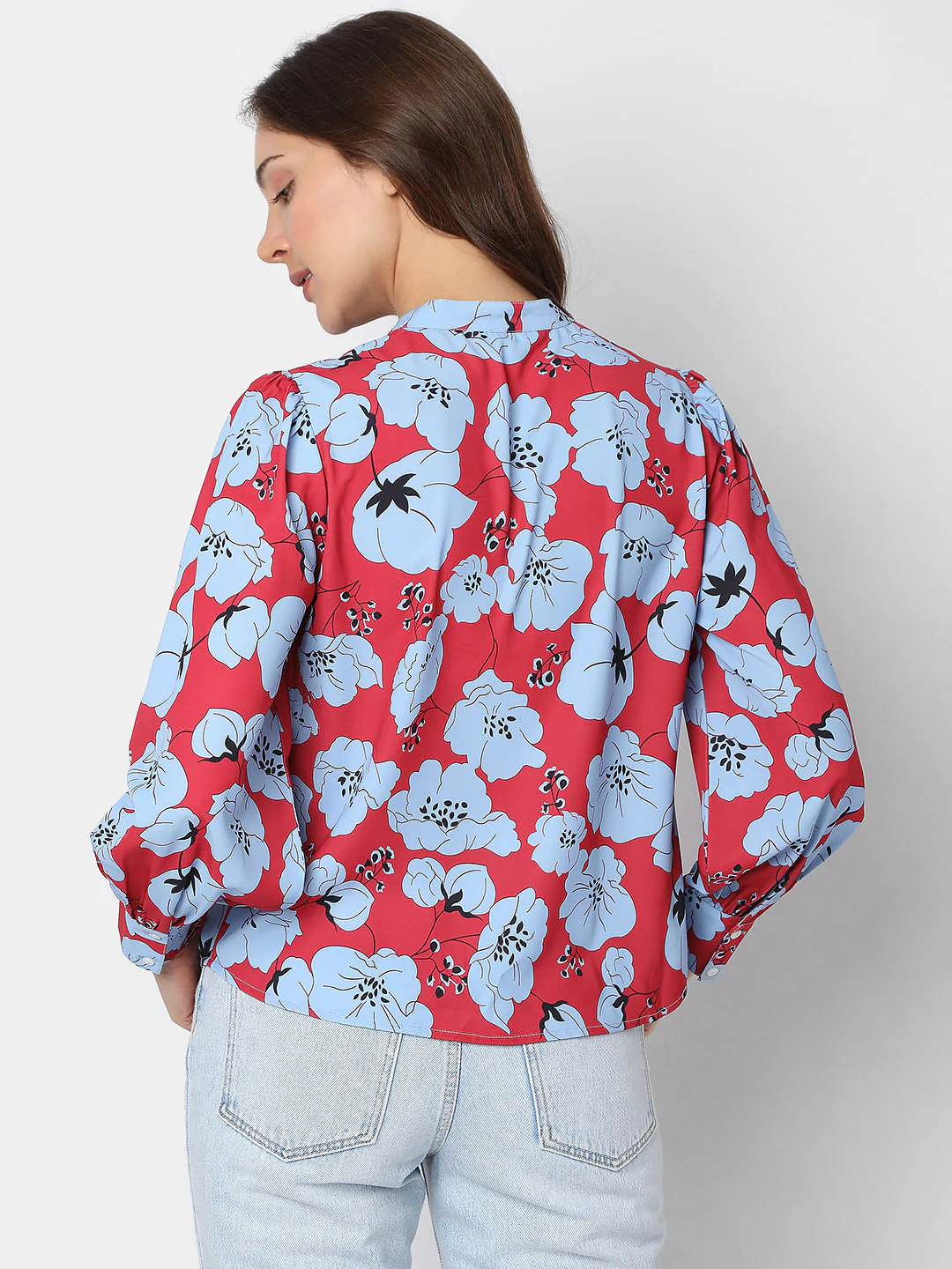 Red Floral Print Shirt - Image 4