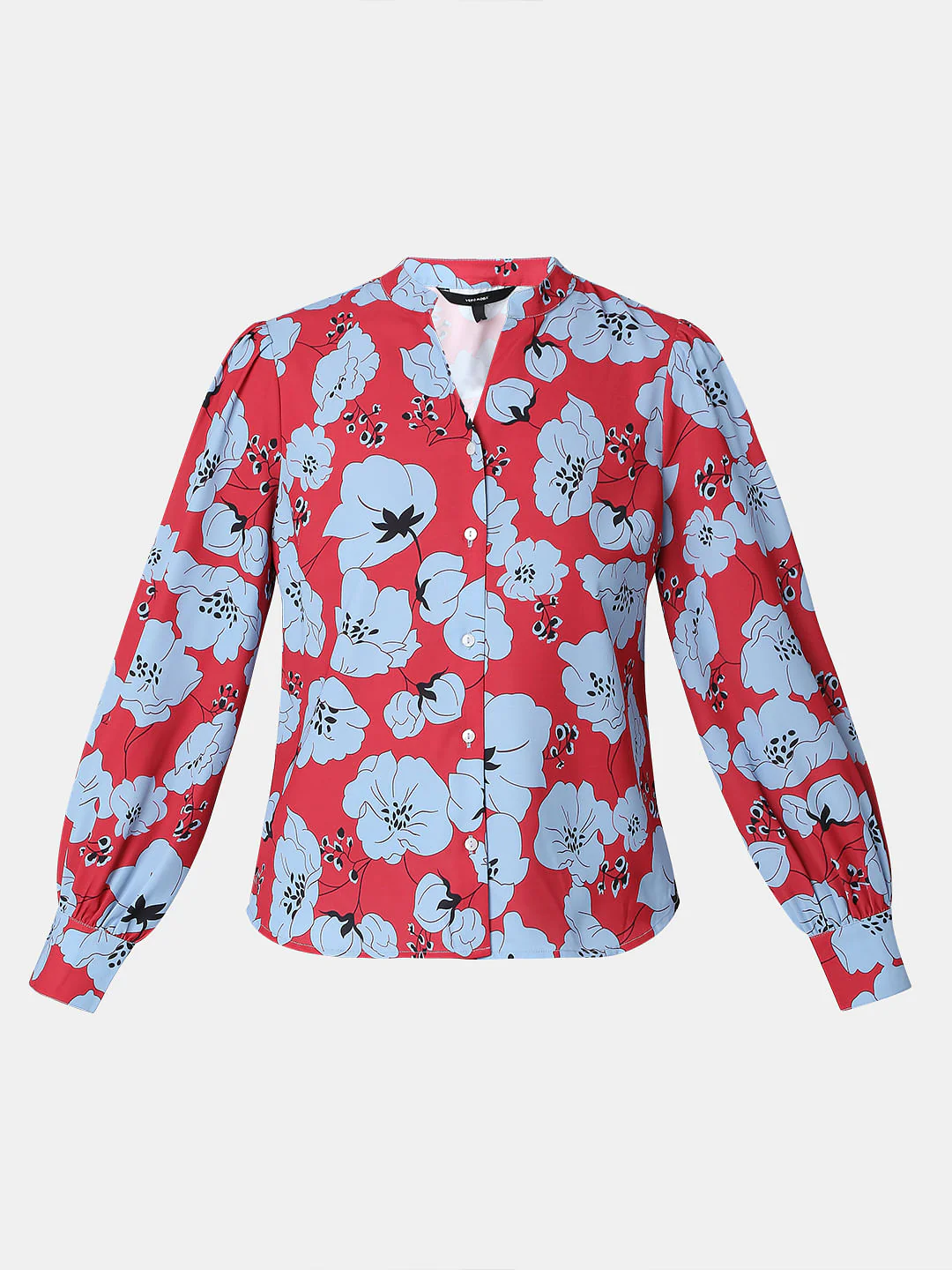 Red Floral Print Shirt - Image 7
