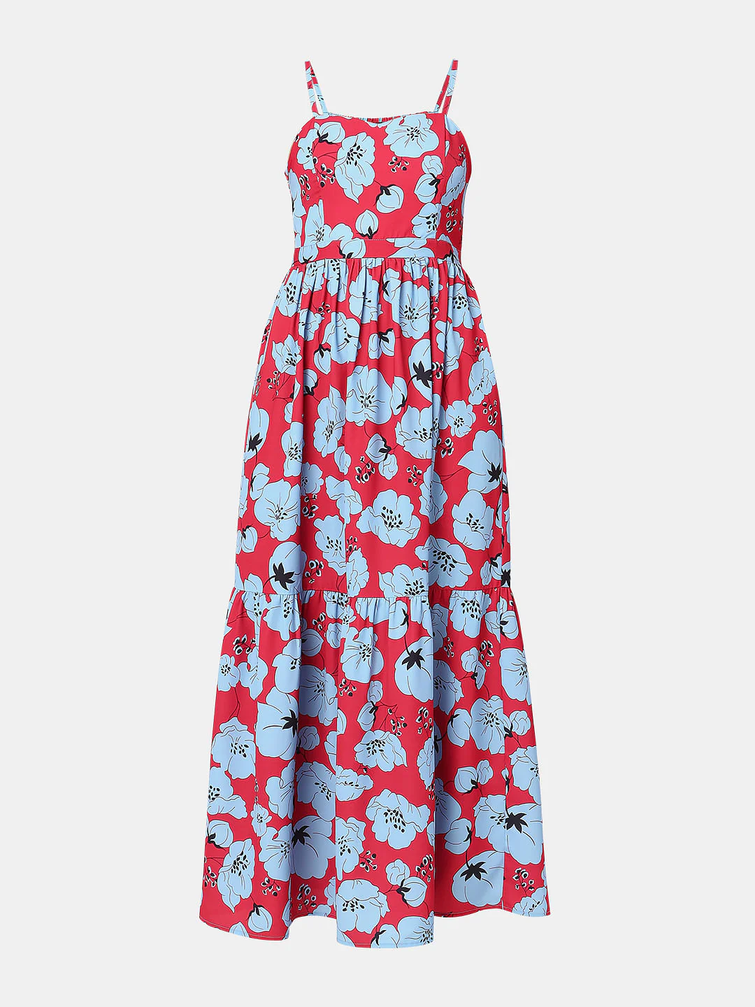 Red Floral Maxi Dress - Image 6