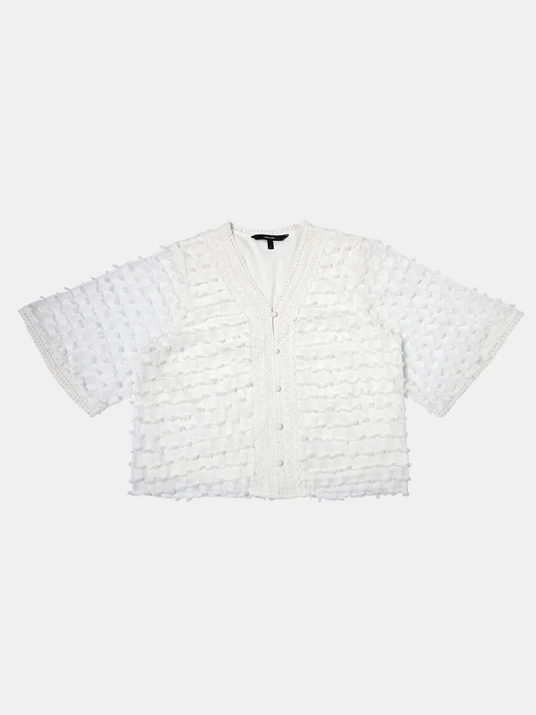 White Textured Lace Top - Image 7