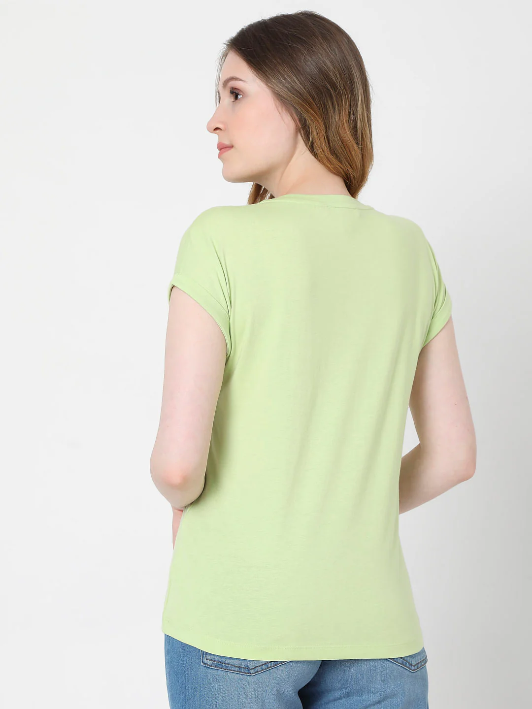 Green Slogan Print T-Shirt - Image 4