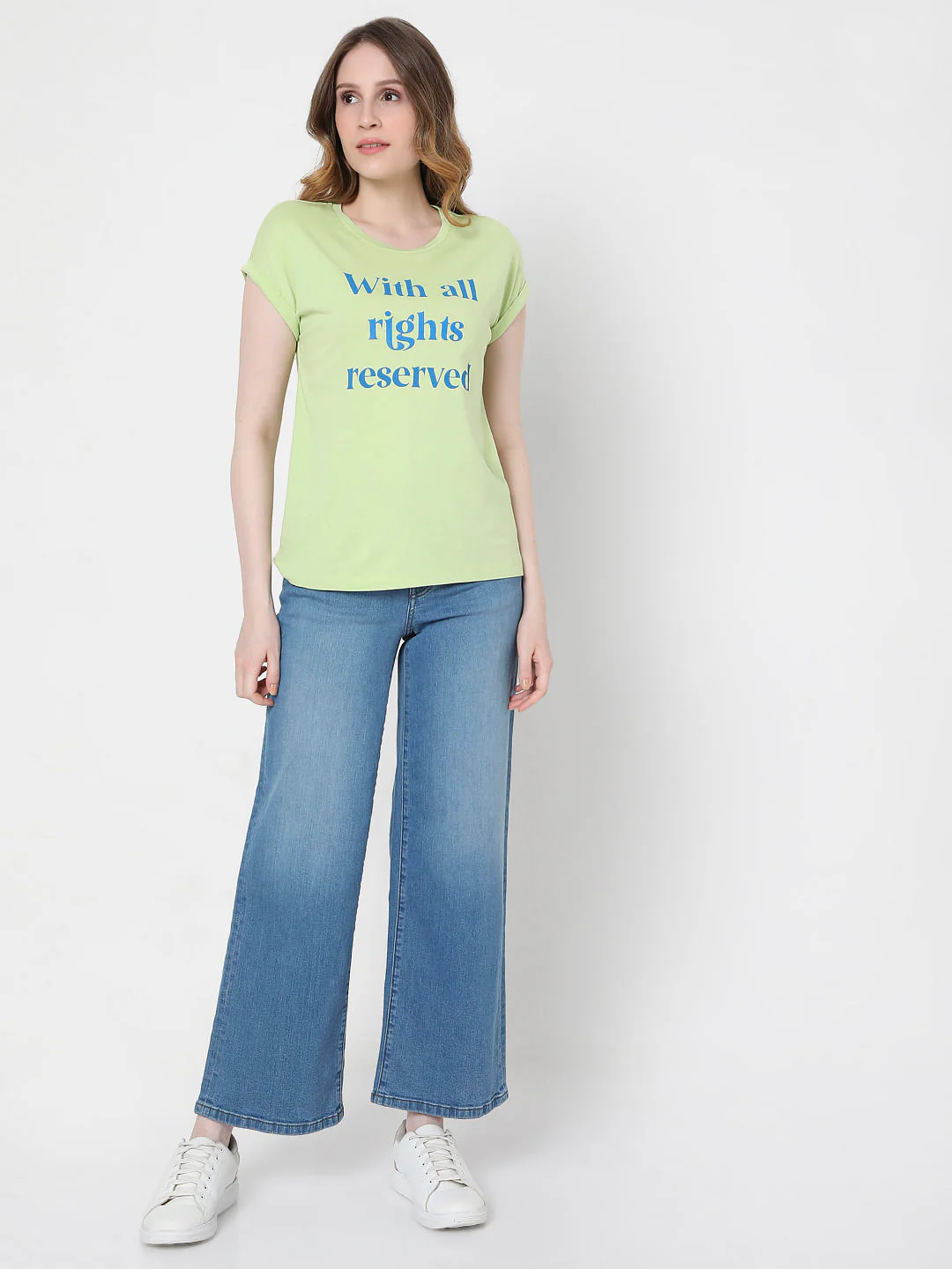 Green Slogan Print T-Shirt - Image 5