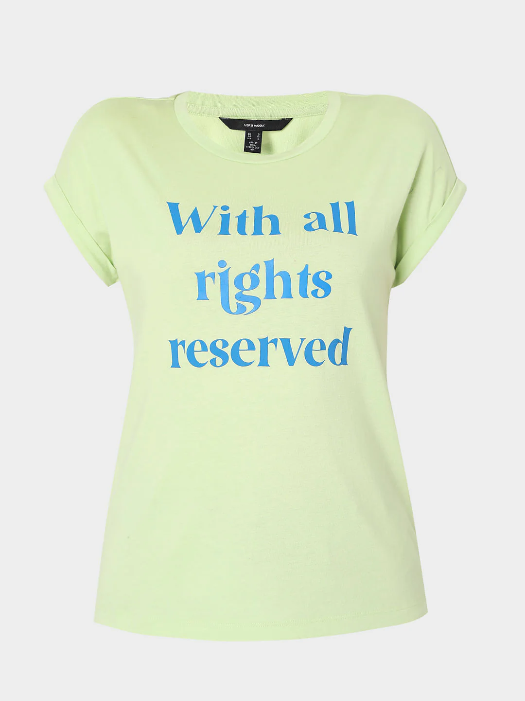 Green Slogan Print T-Shirt - Image 7