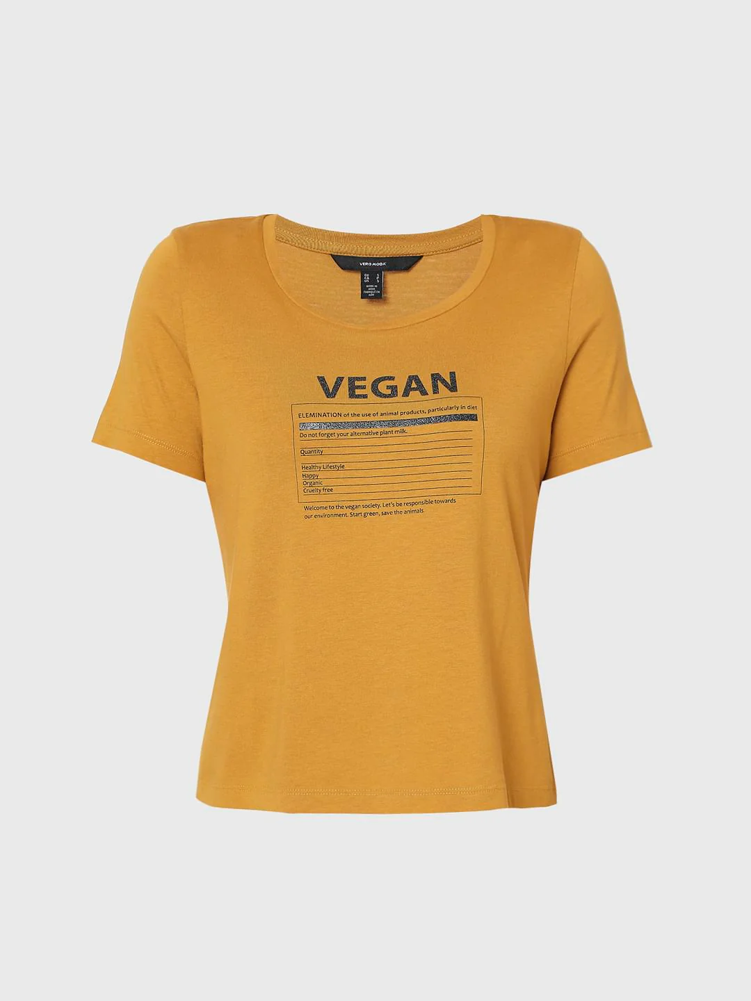 Brown Vegan Print T-Shirt - Image 7