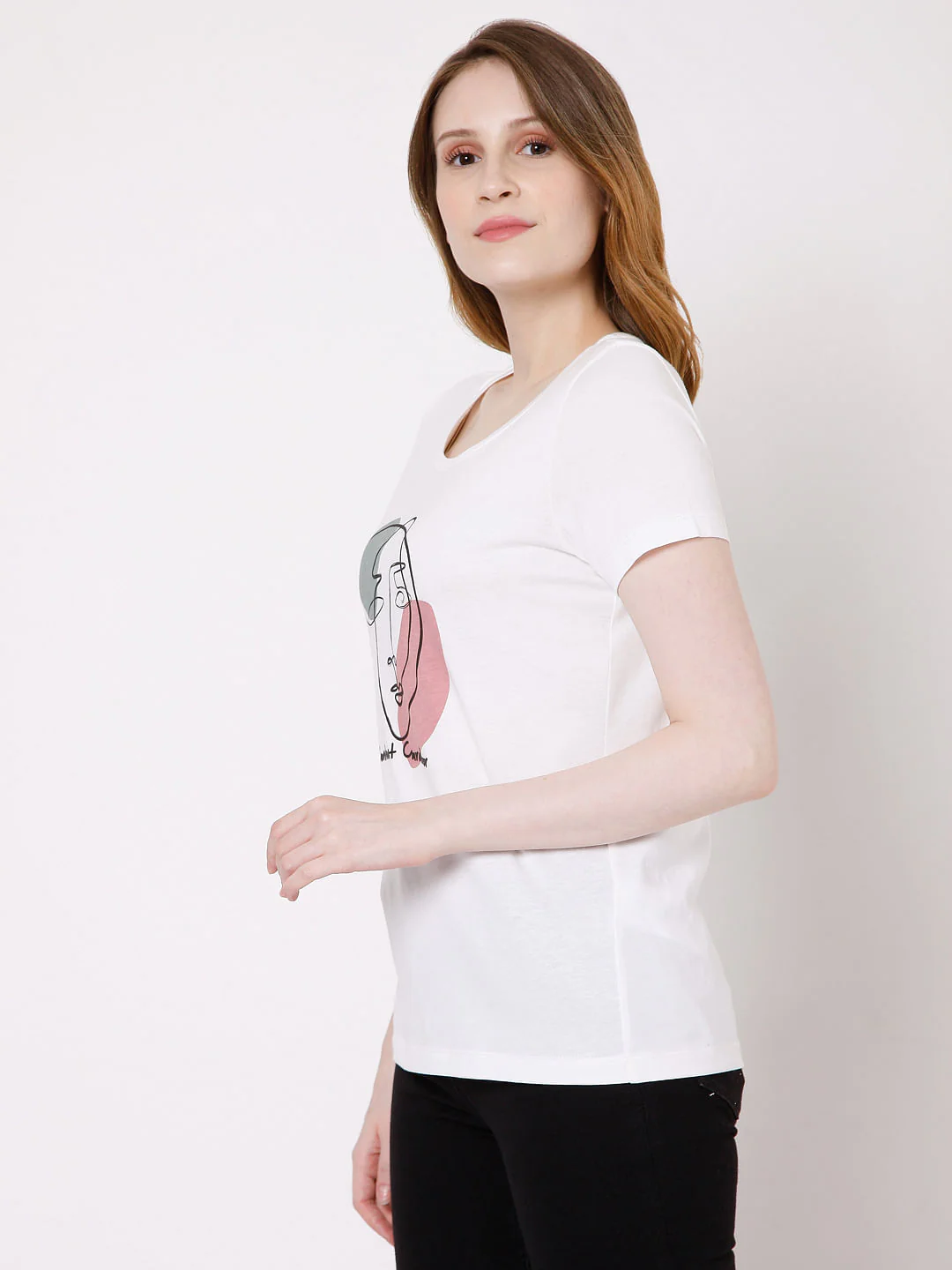 White Graphic Print T-Shirt - Image 3