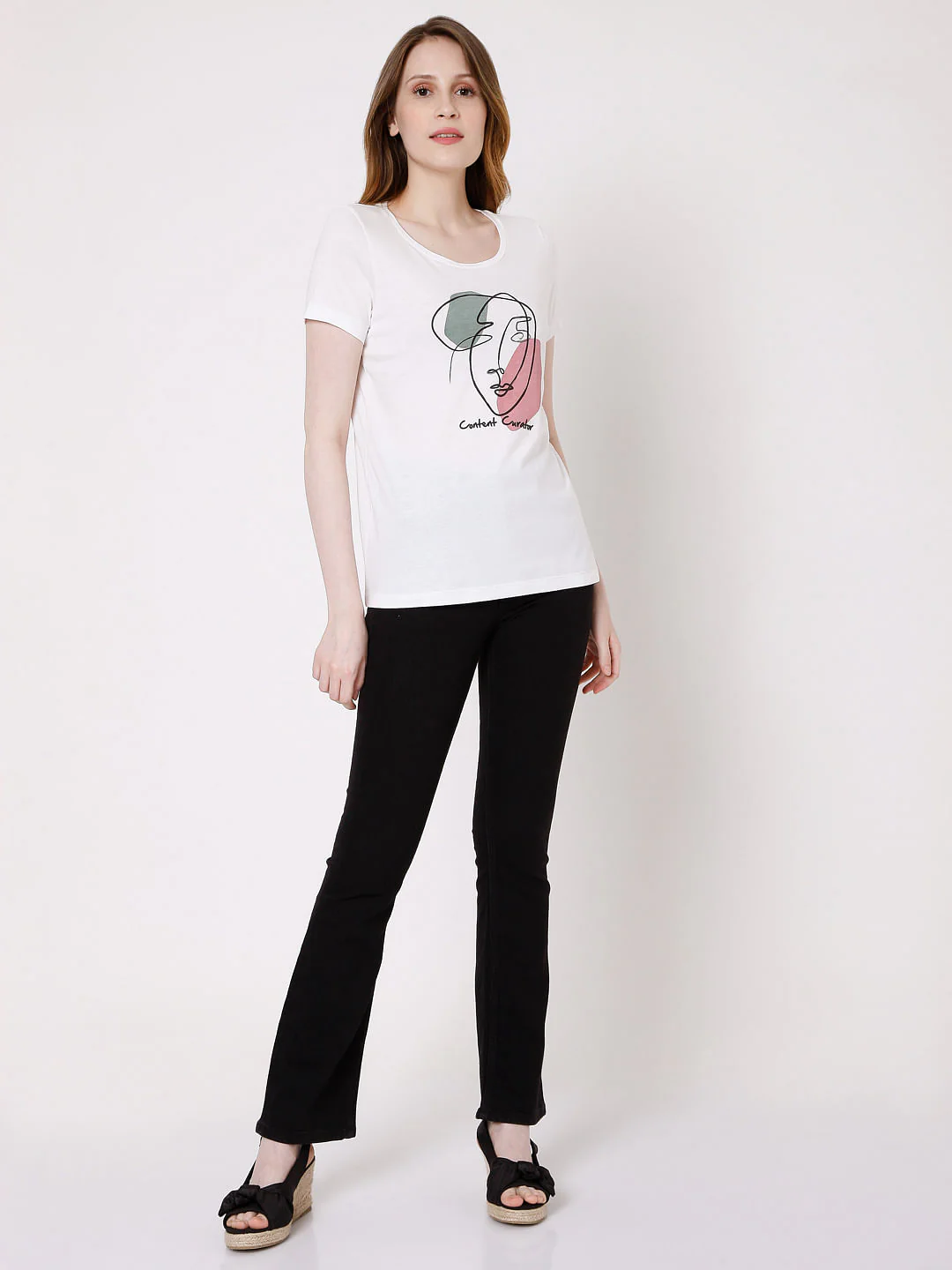 White Graphic Print T-Shirt - Image 5