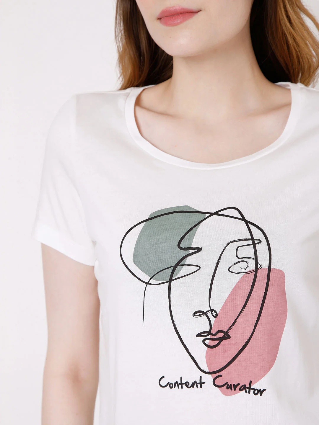 White Graphic Print T-Shirt - Image 6