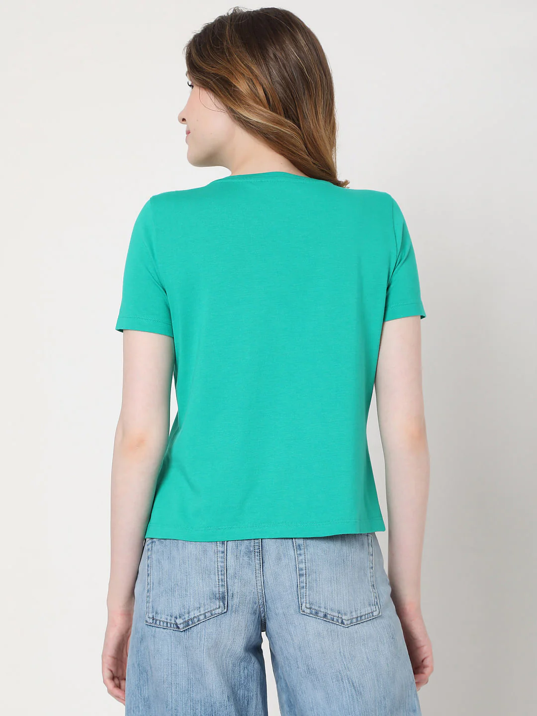 Green Text Print T-Shirt - Image 4