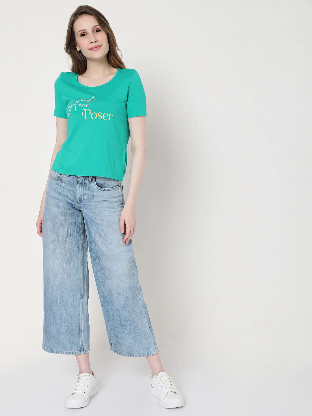 Green Text Print T-Shirt - Image 5