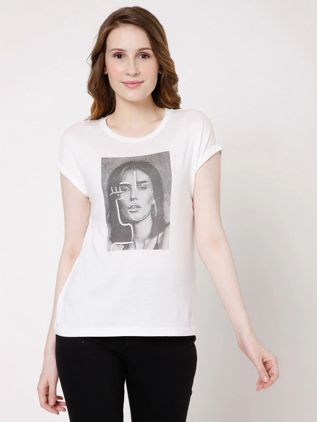 White Graphic Print T-Shirt - Image 2