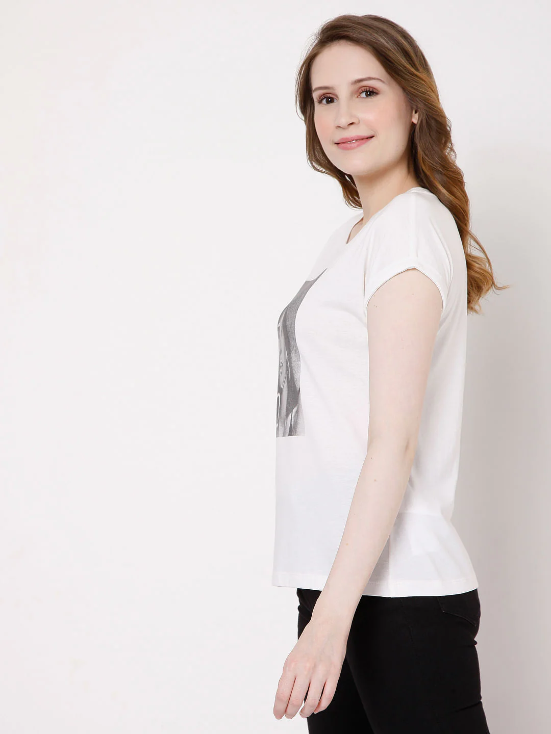 White Graphic Print T-Shirt - Image 3