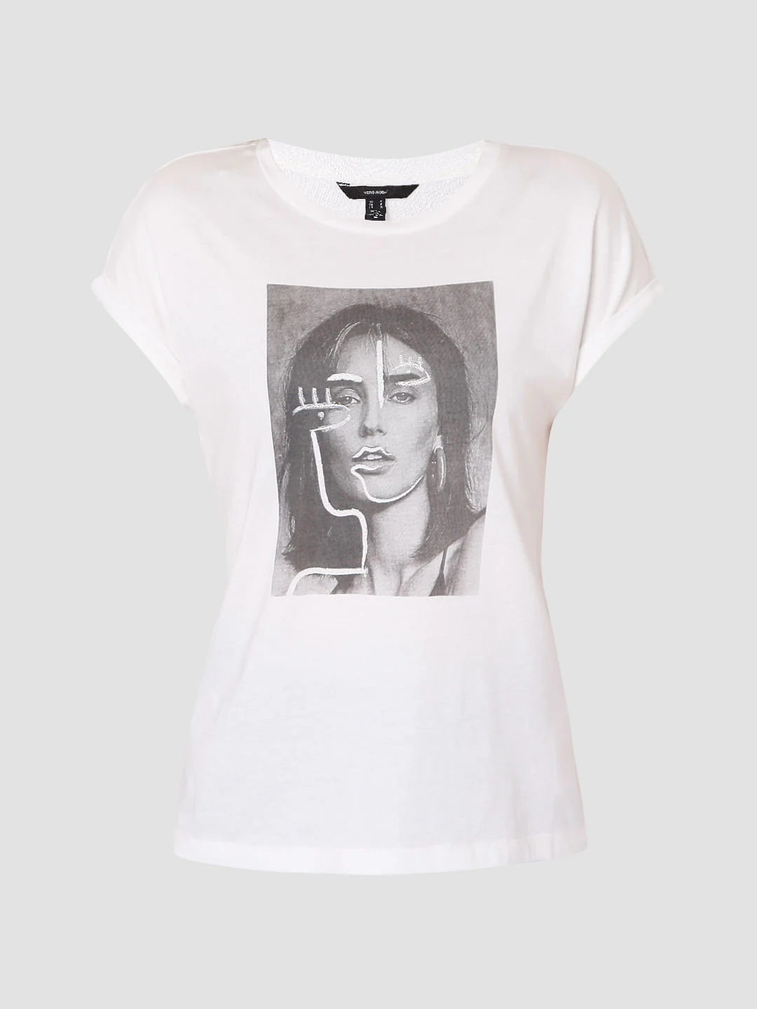 White Graphic Print T-Shirt - Image 7