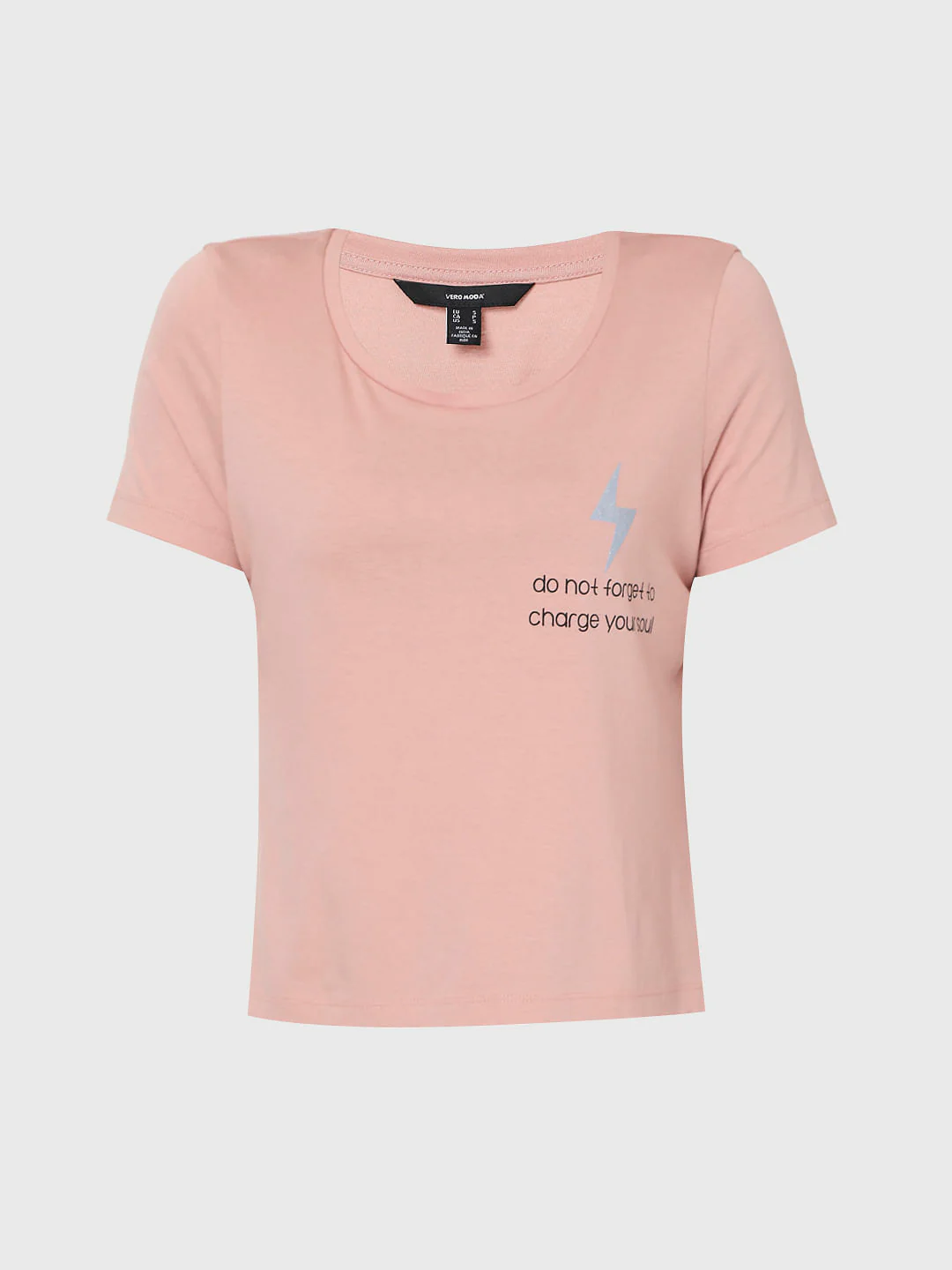 Pink Slogan Print T-Shirt - Image 7