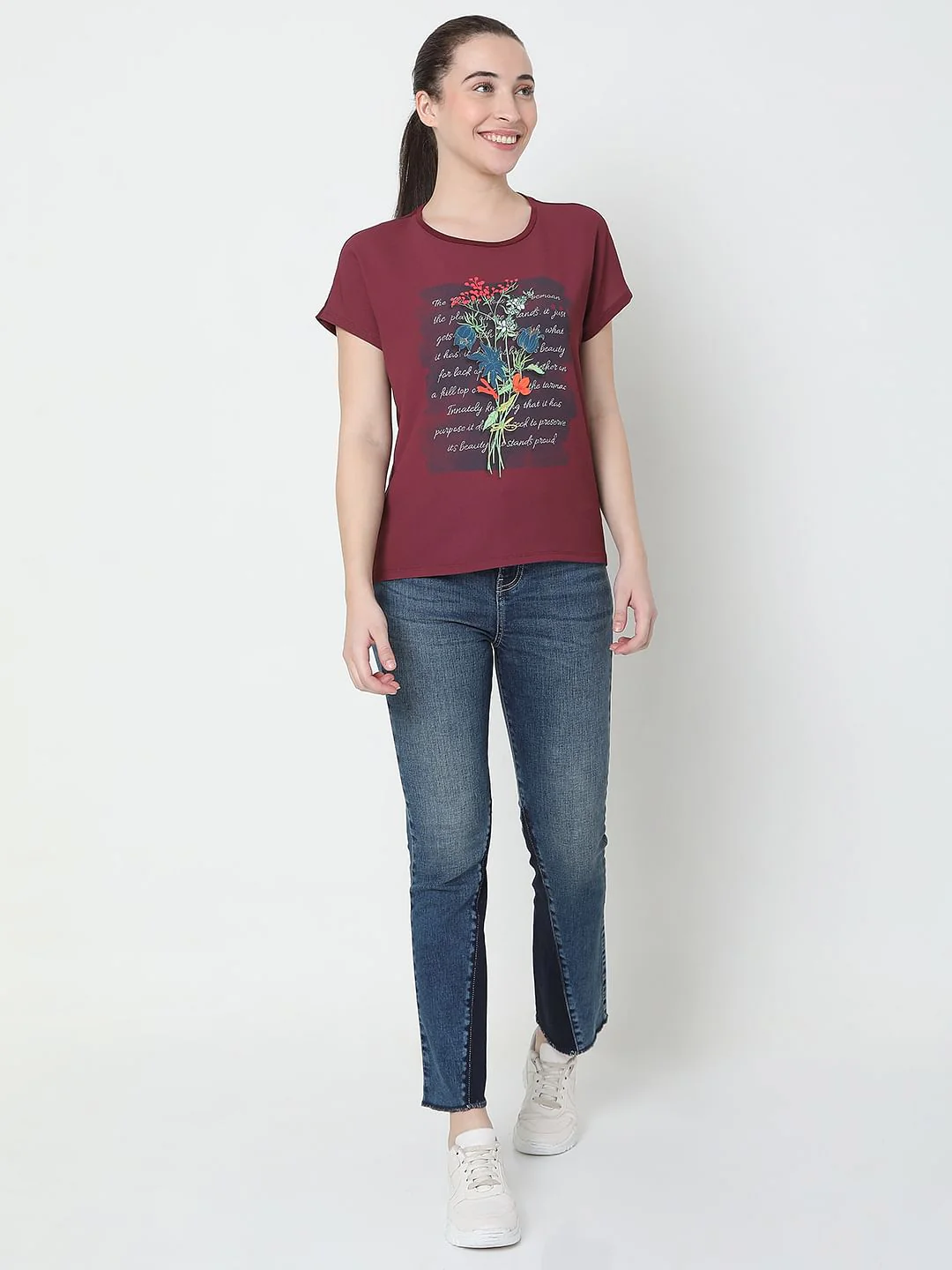 Red Graphic Print Top - Image 5