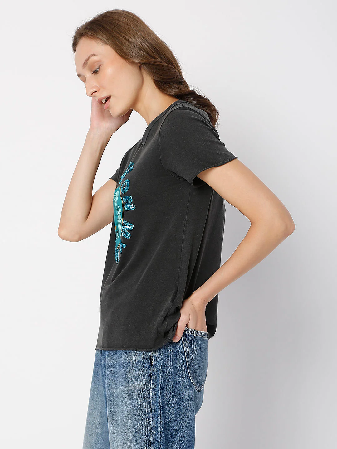 Black Acid Washed T-Shirt - Image 3