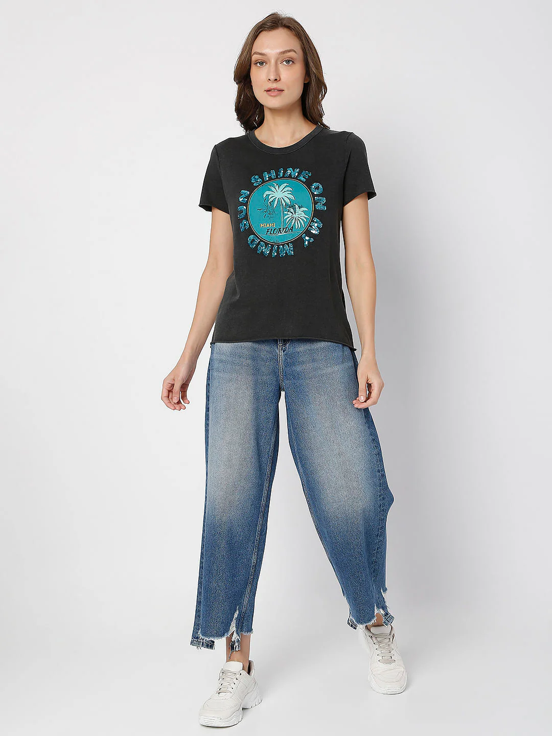 Black Acid Washed T-Shirt - Image 5