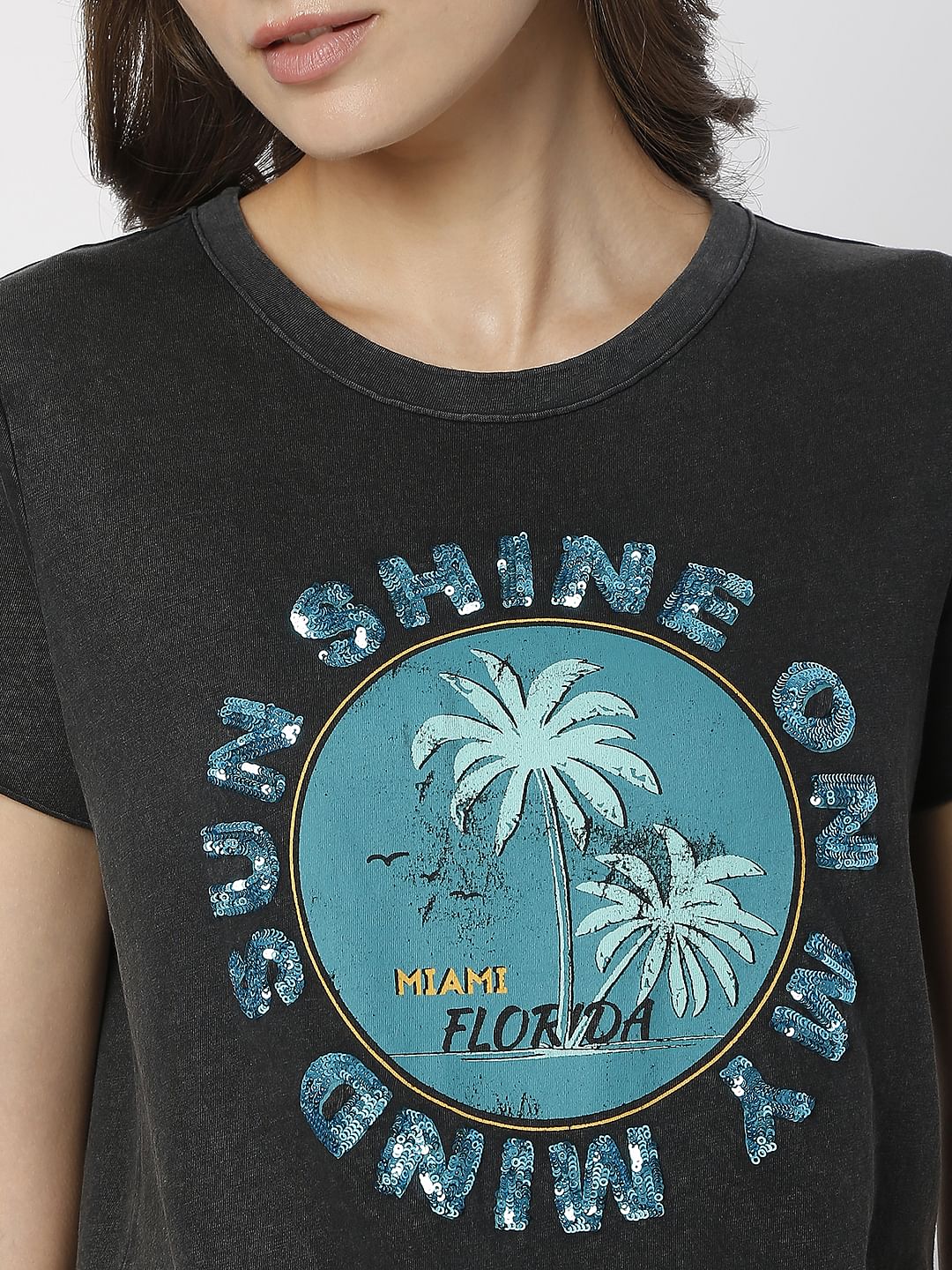 Black Acid Washed T-Shirt - Image 6