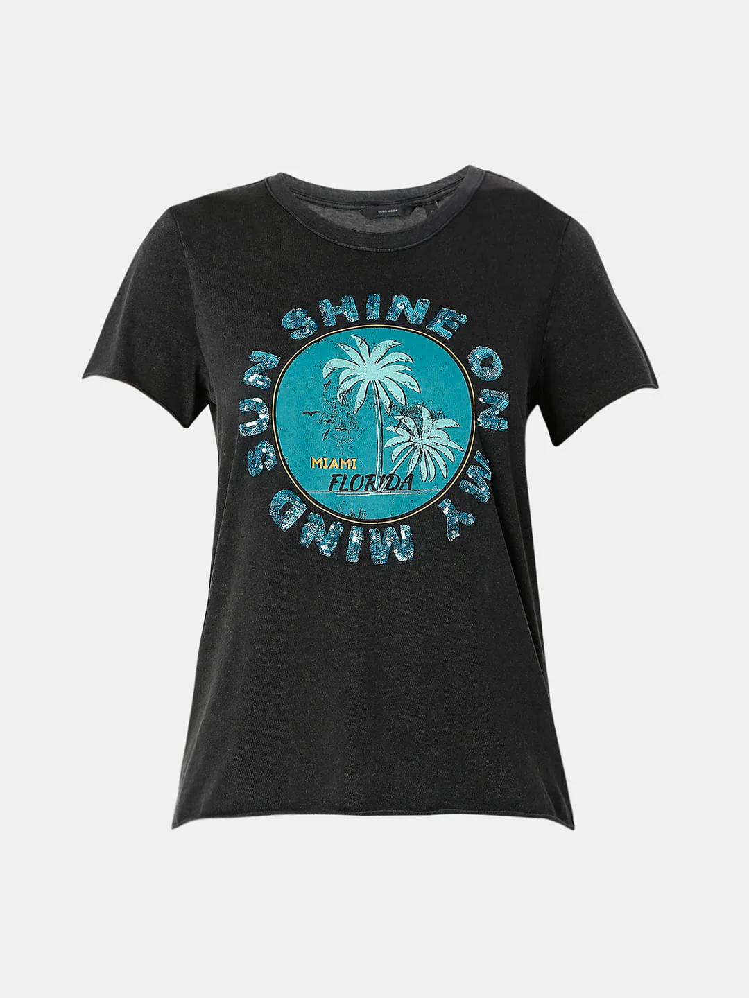 Black Acid Washed T-Shirt - Image 7