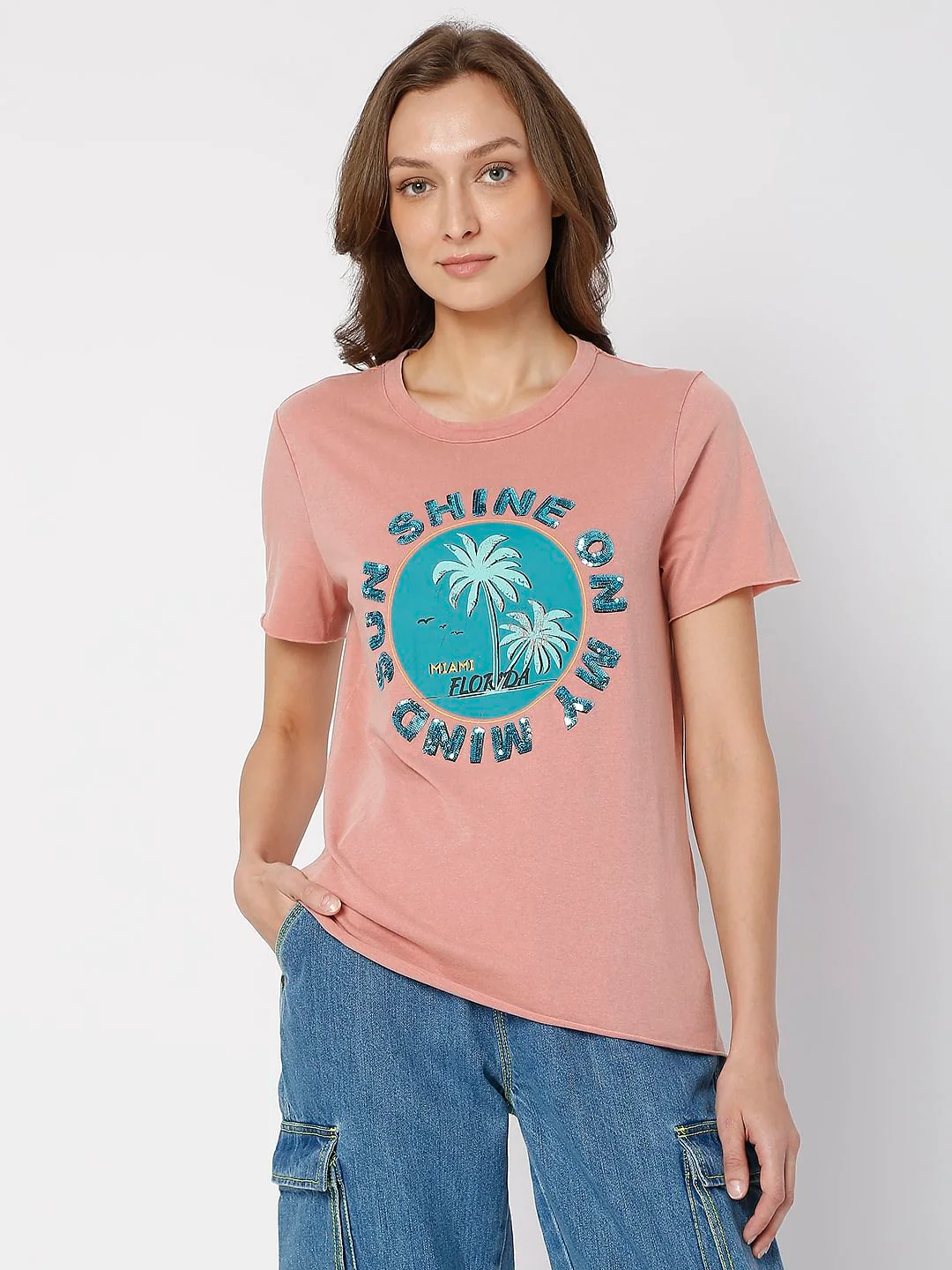 Pink Acid Washed T-Shirt - Image 2