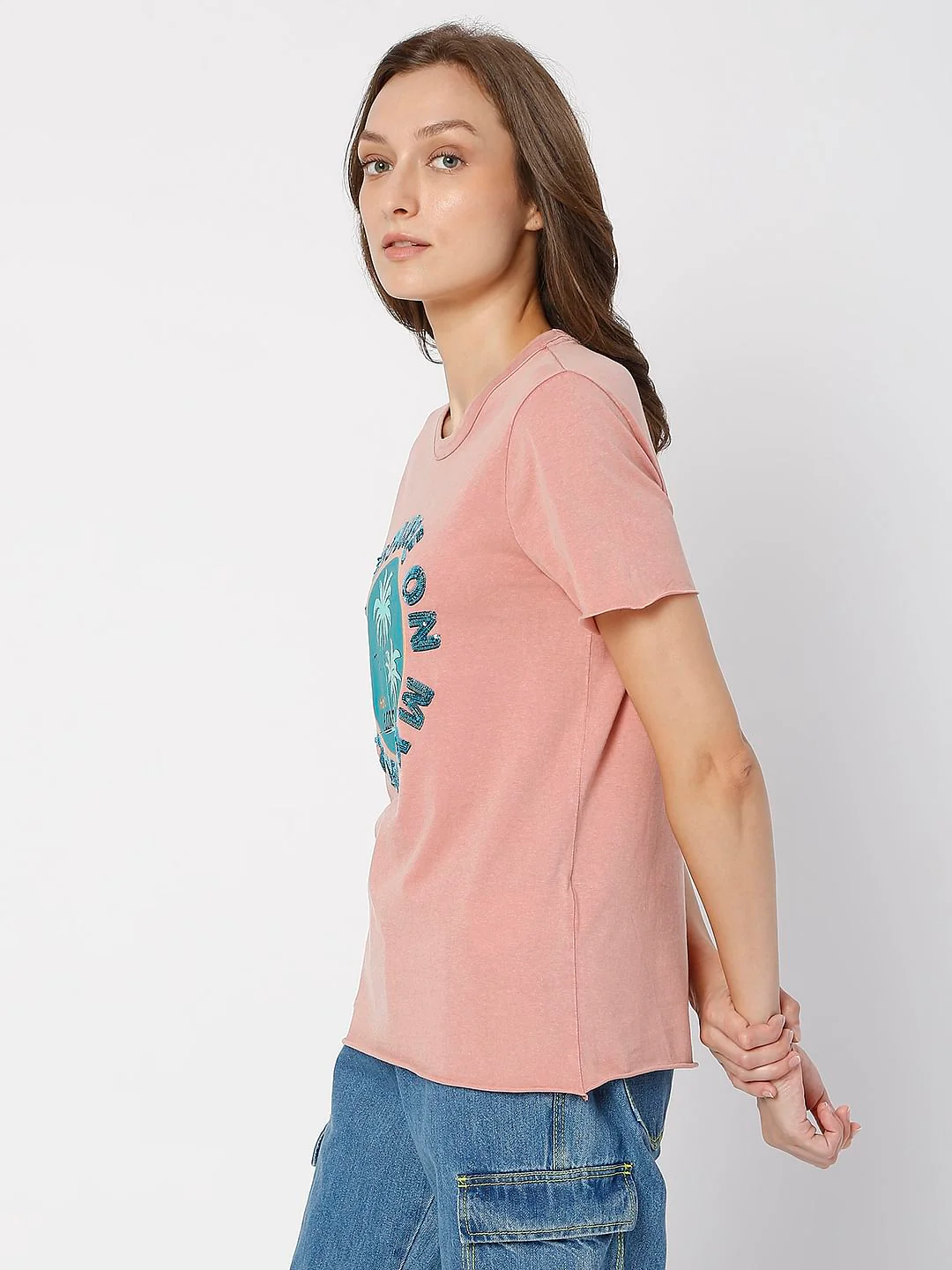Pink Acid Washed T-Shirt - Image 3
