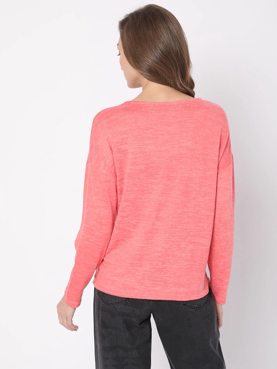 Pink Drop Shoulder Top - Image 4