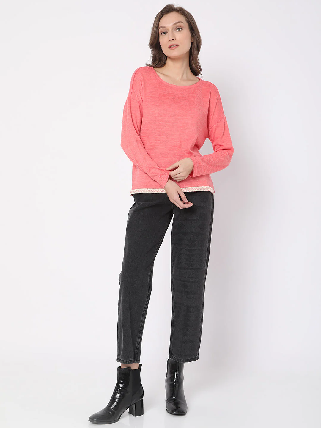 Pink Drop Shoulder Top - Image 5
