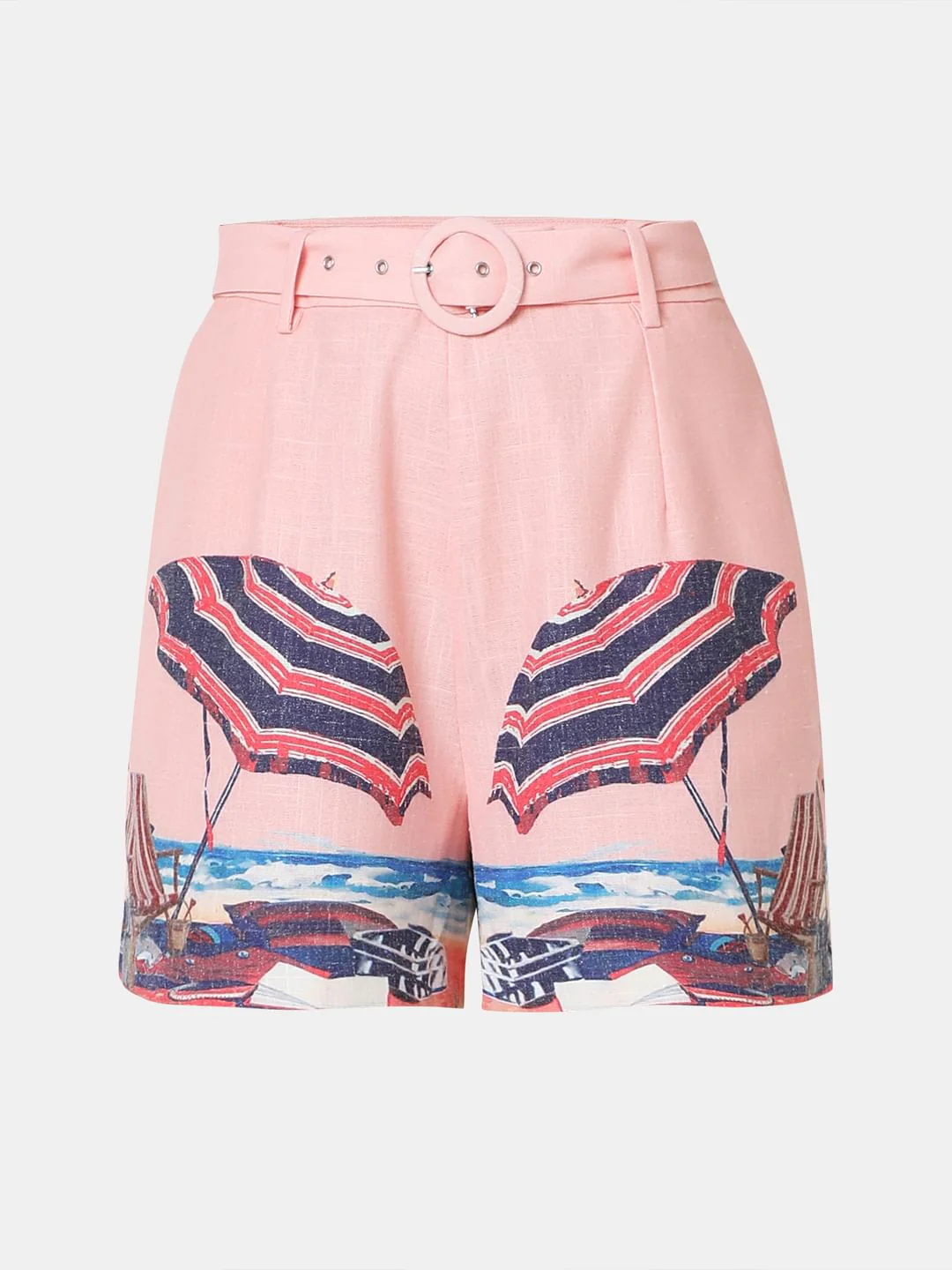 Pink Printed Co-Ord Set Shorts - Image 7