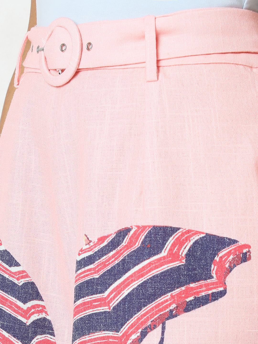 Pink Printed Co-Ord Set Shorts - Image 8