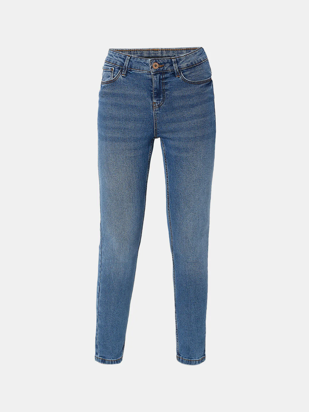 Blue Mid Rise Wendy Skinny Jeans - Image 6