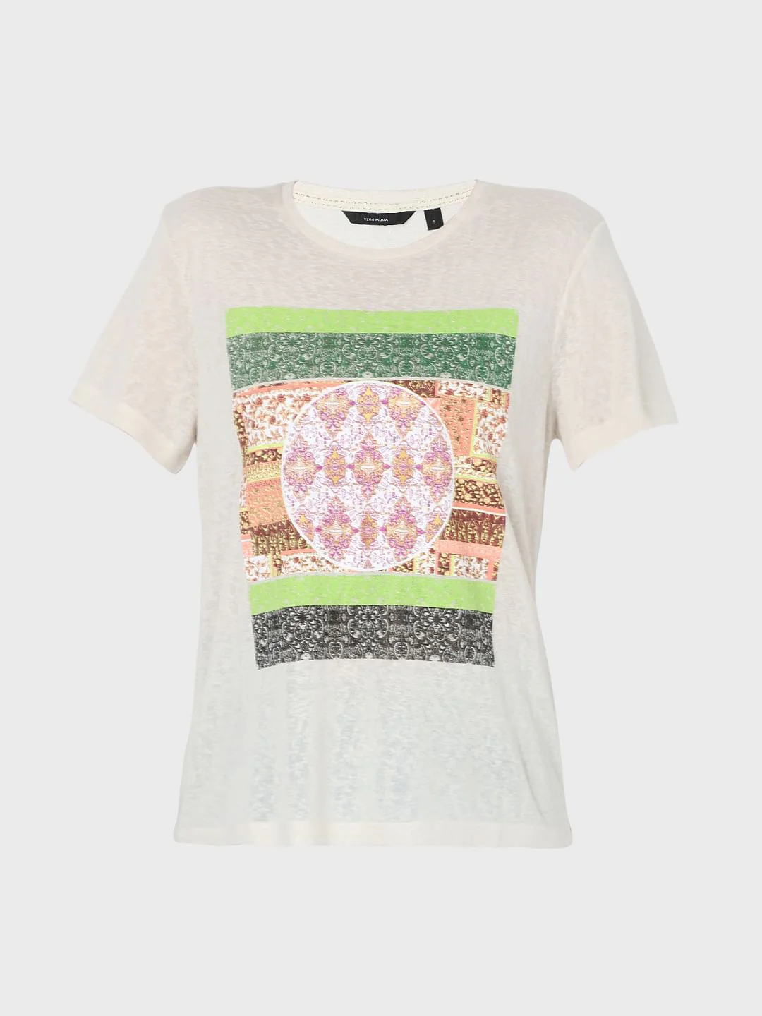 Beige Graphic Print T-Shirt - Image 7