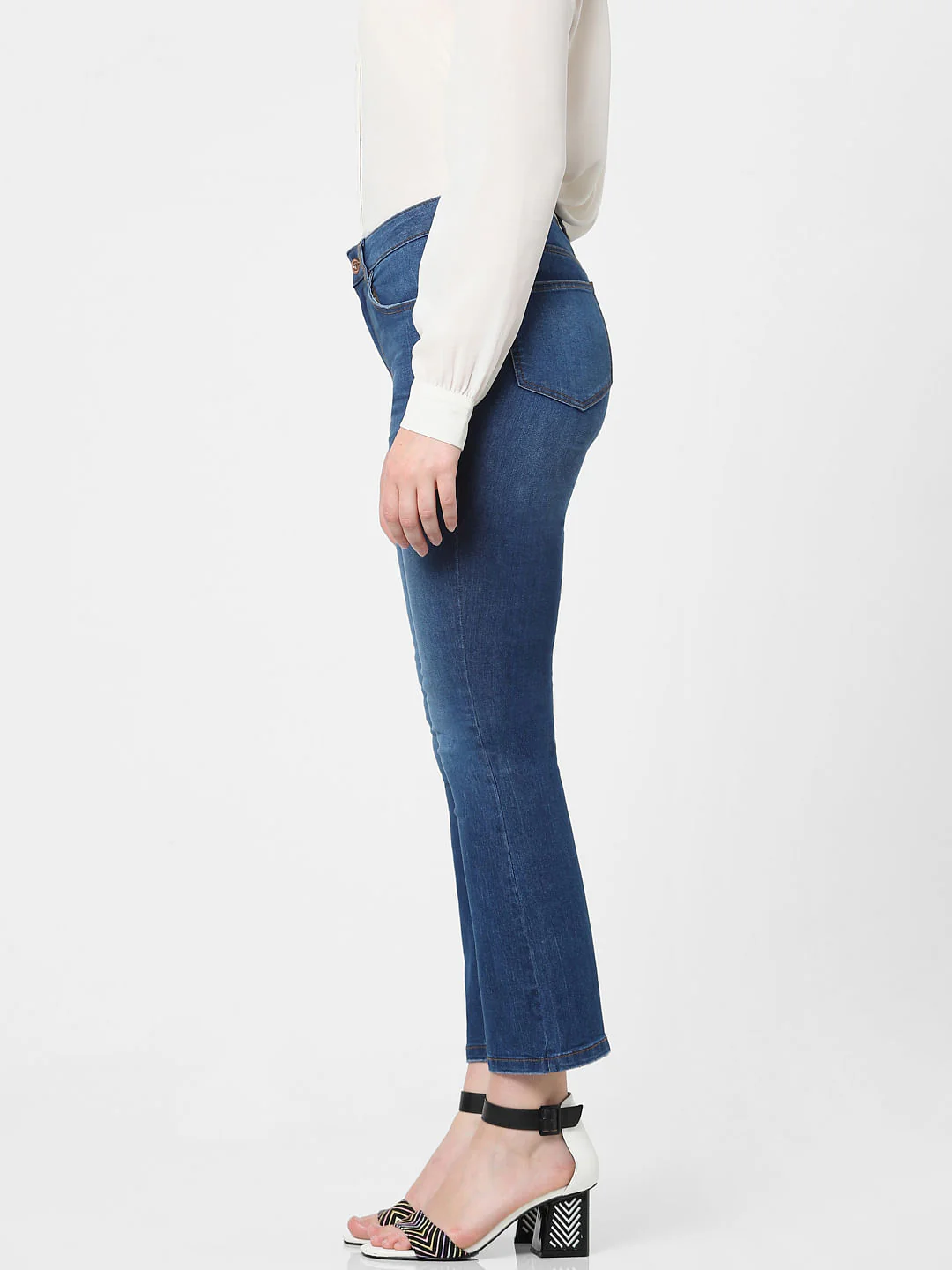 Dark Blue Mid Rise Petra Bootcut Jeans - Image 2
