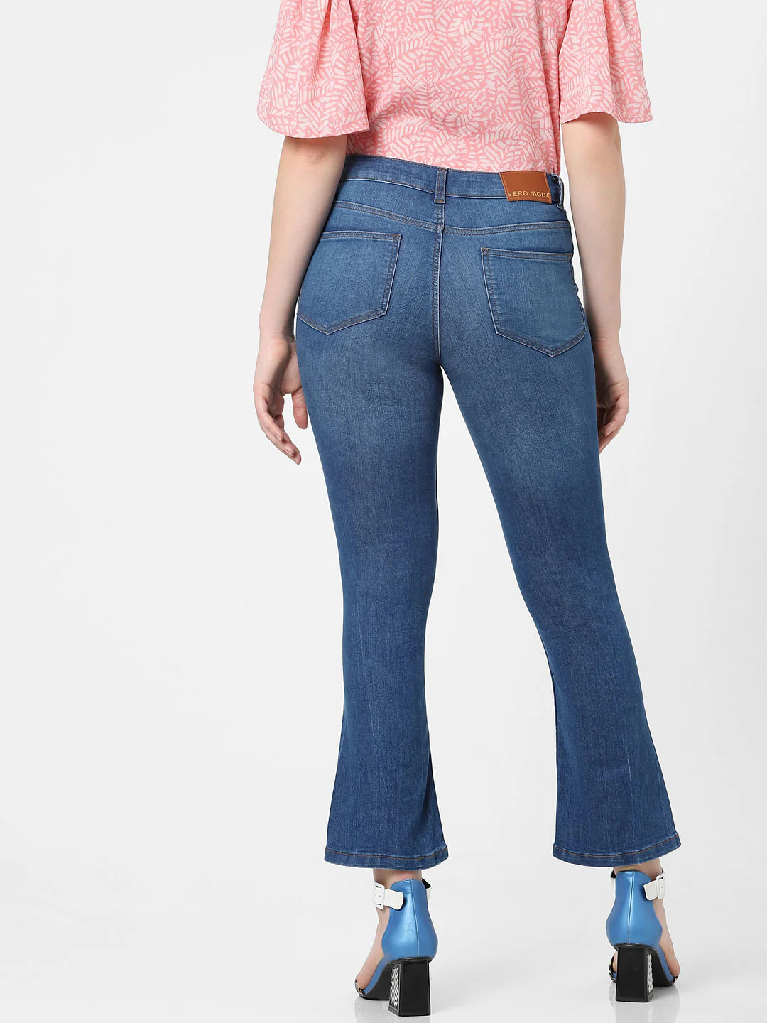 Blue Mid Rise Petra Bootcut Jeans - Image 3