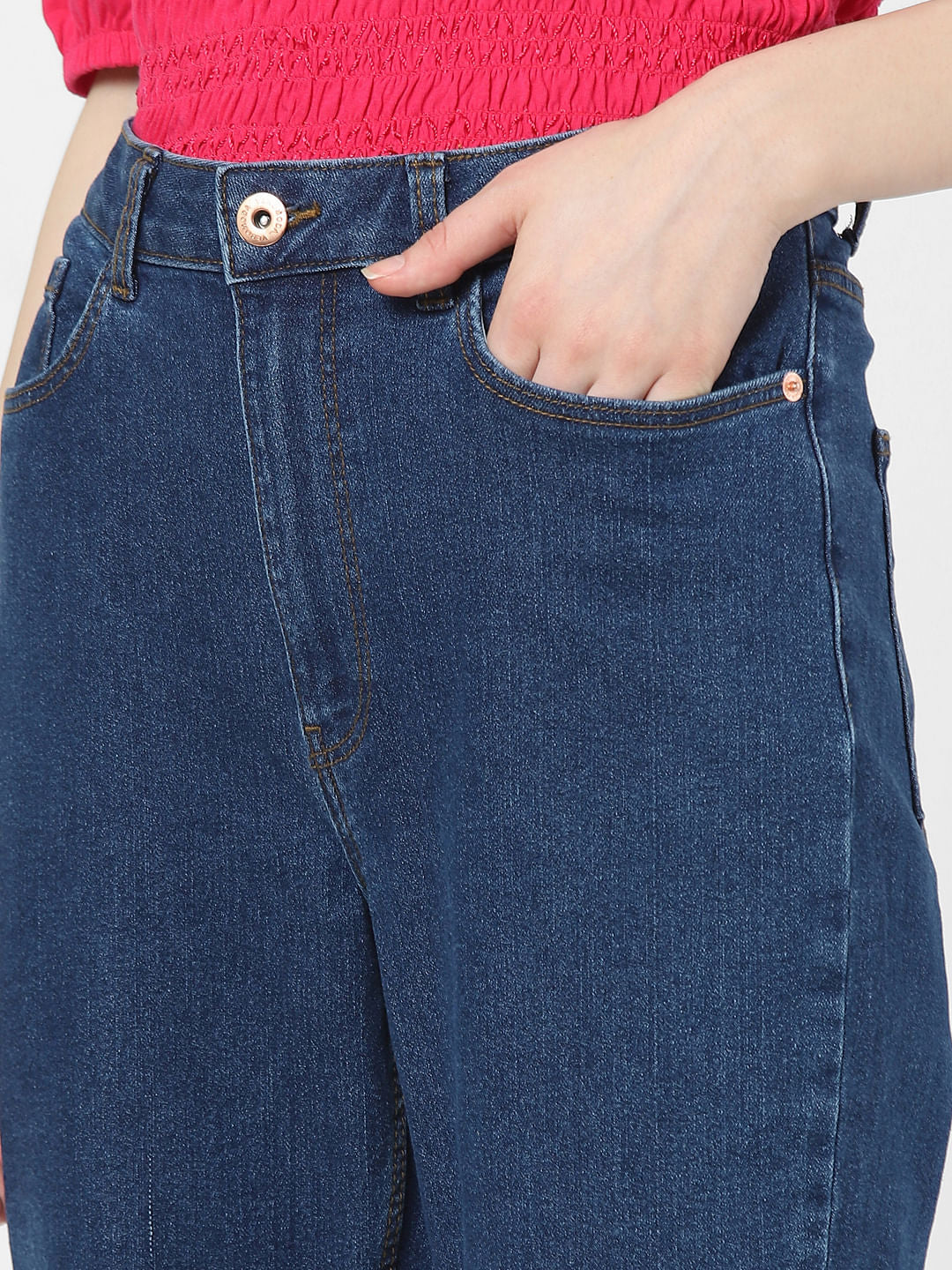 Blue Mid Rise Petra Bootcut Jeans - Image 5