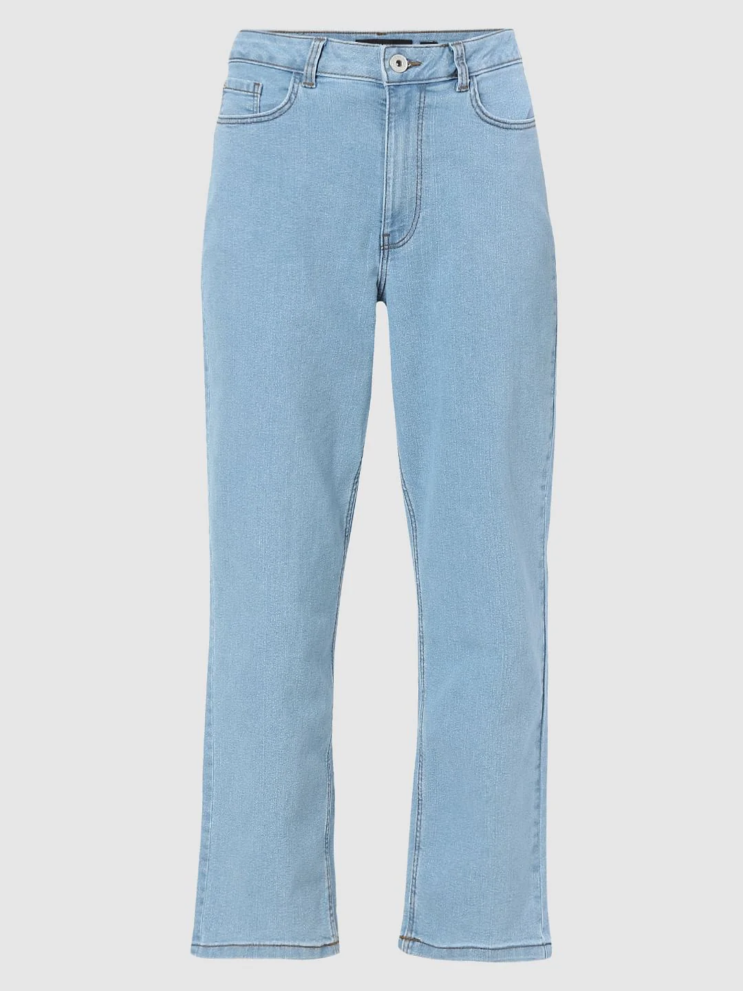 Light Blue Mid Rise Flared Jeans - Image 6