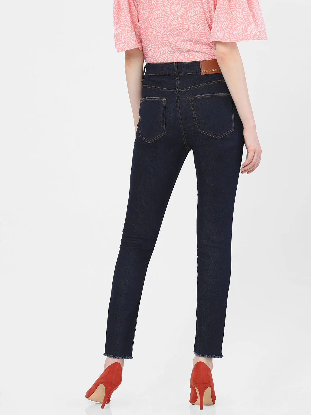 Dark Blue Mid Rise Wendy Skinny Jeans - Image 3