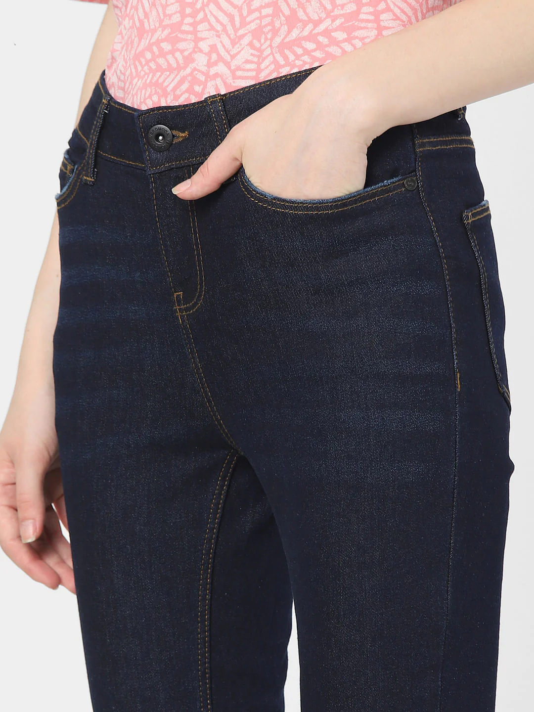 Dark Blue Mid Rise Wendy Skinny Jeans - Image 5