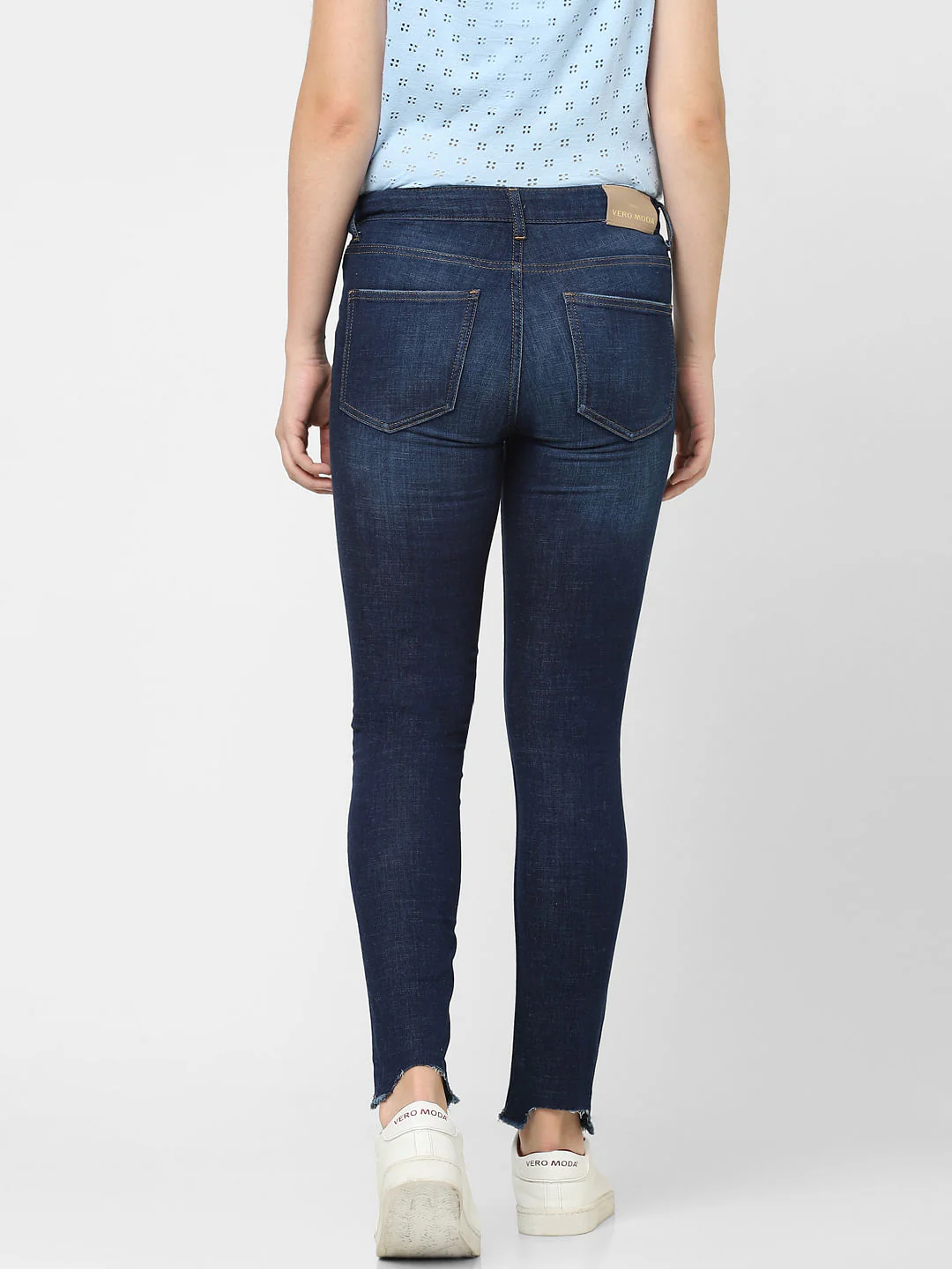 Blue Mid Rise Wendy Skinny Jeans - Image 3