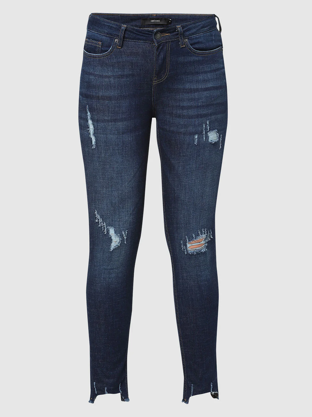Blue Mid Rise Wendy Skinny Jeans - Image 6
