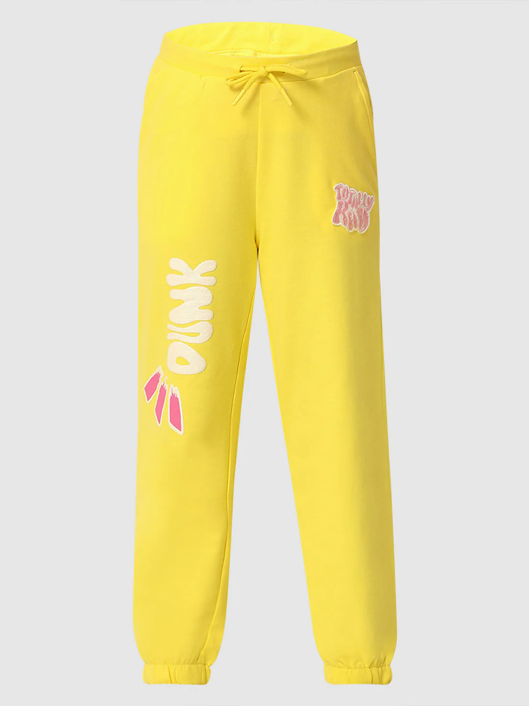 Girls Yellow Printed Co-Ord Set Joggers - Image 5