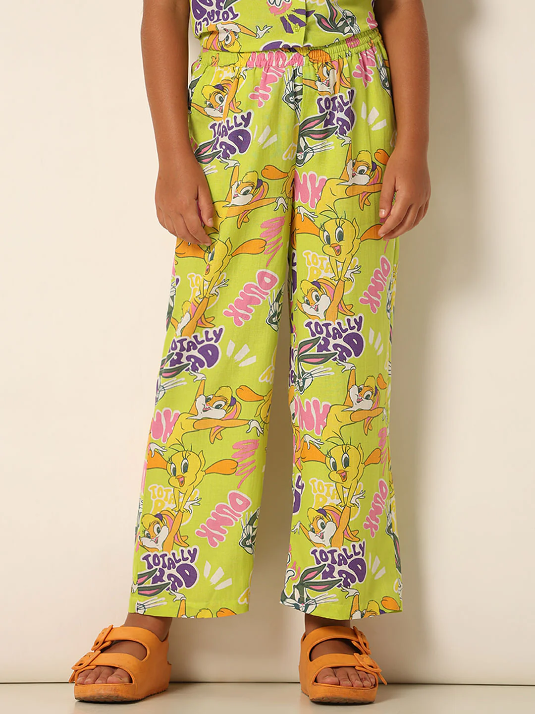 X Looney Tunes Green Printed Co-Ord Set Pants - Image 2
