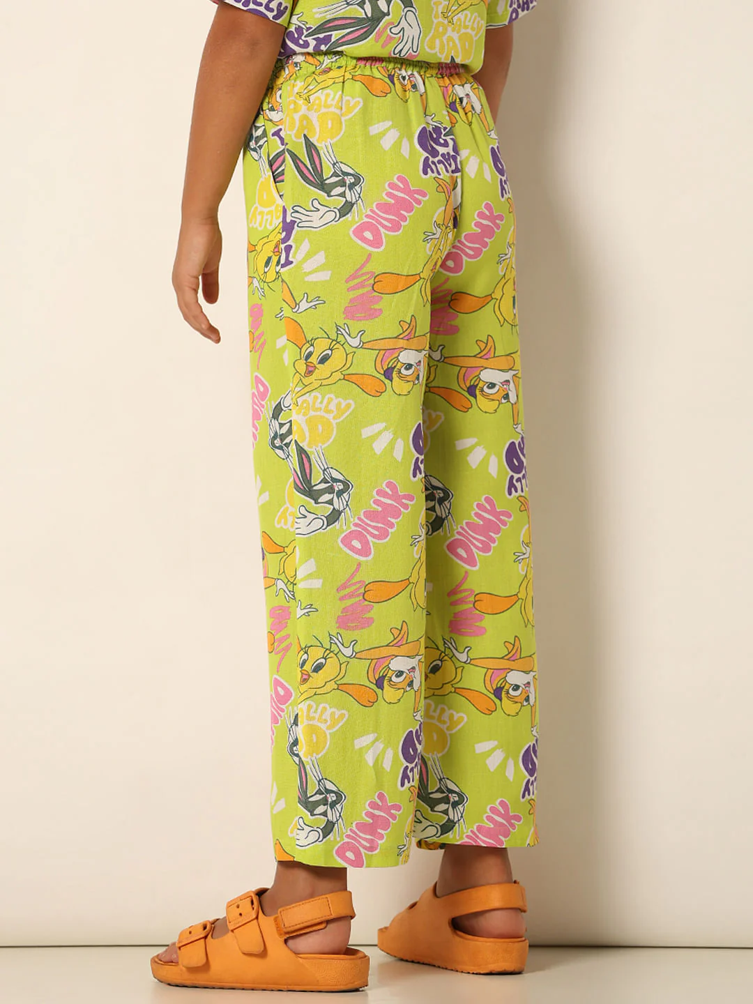 X Looney Tunes Green Printed Co-Ord Set Pants - Image 3